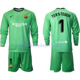 Maillot de Foot FC Barcelone TER Stegen 1 Gardien 2020-21 Manches Longues V001 - Enfant
